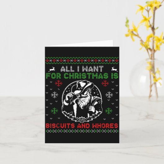 Westerse Biscuits En S Kerstcitaat  Kaart (Gele Bloem)