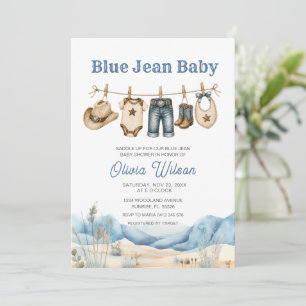 Westerse Blauwe Spijker Baby Borrel  Kaart