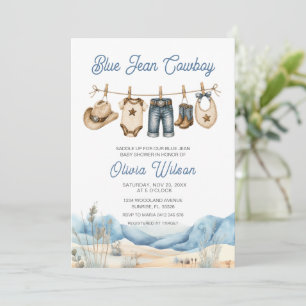 Westerse Blauwe Spijker Baby Borrel  Kaart