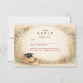 Westerse Bloemen Afstudeerfeest RSVP Kaartje (Voorkant)