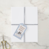 Westerse Blue Rodeo Cowboy Cadeautag Cadeaulabel (Met Touw)