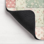 Westerse boerderij mint roze bloem quilt patronen muismat (Hoek)