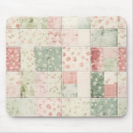 Westerse boerderij mint roze bloem quilt patronen muismat