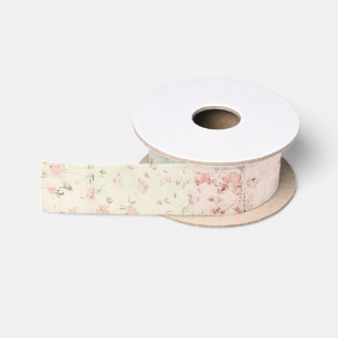 Westerse boerderij mint roze bloemige quilt patron satijnen lint