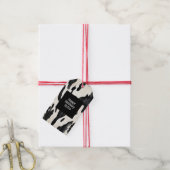 Westerse boerderijdier koe cadeaulabel (Met Touw)