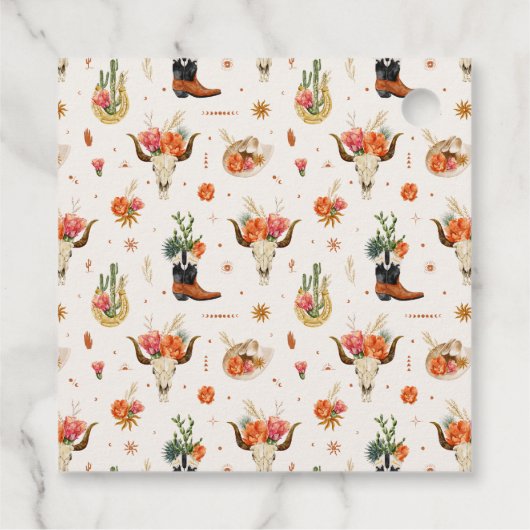 Westerse Boho Bedankjes Labels (Achterkant)