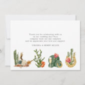 Westerse Boho Bedankkaart (Achterkant)