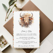 Westerse Boho Bruiloft Kaart