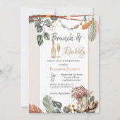 Westerse Boho Brunch & Bubbels Bruidsfeest  Kaart (Voorkant)