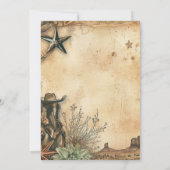 Westerse Boho Cactus Woestijn Landschap Bruiloft Save The Date (Achterkant)