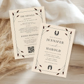 Westerse Boho Hoefijzer Monogram Allemaal in Eén T Kaart