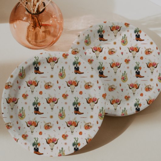 Westerse Boho Papieren Bordje