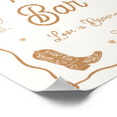 Westerse Bruidsbruiloft Coffee Bar Poster (Hoek)