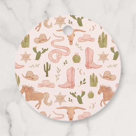 Westerse bruidsfeest cadeautag etiketten (Achterkant)