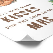 Westerse Bruidsfeest Hoeveel Kusjes Poster (Hoek)