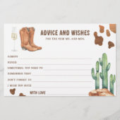 Westerse bruiloft advies en wensen briefpapier (Voorkant)