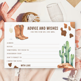 Westerse bruiloft advies en wensen briefpapier