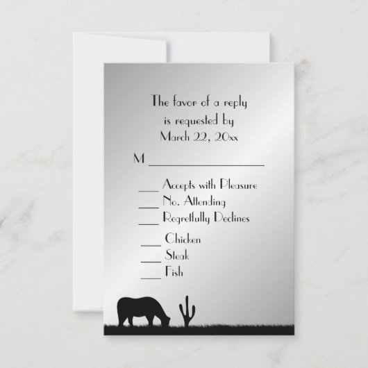 Westerse bruiloft RSVP (Voorkant)