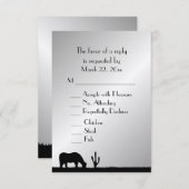 Westerse bruiloft RSVP (Voorkant / Achterkant)