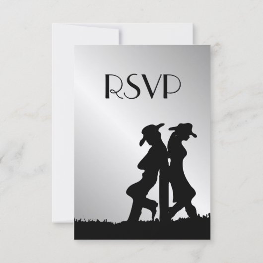 Westerse bruiloft RSVP (Achterkant)