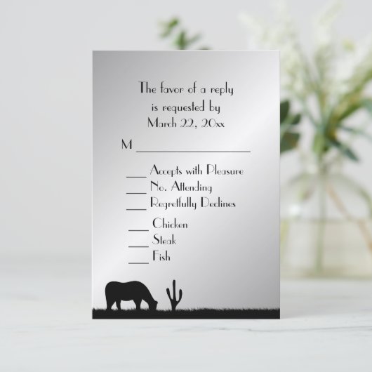 Westerse bruiloft RSVP (Staand voorkant)