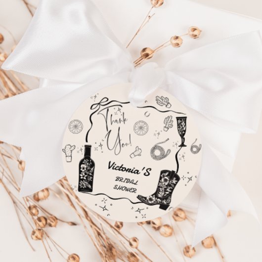 Westerse Bruiloft Thank You Bedankjes Labels