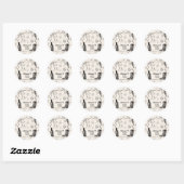 Westerse Bruiloft Thank You Ronde Sticker (Vel)