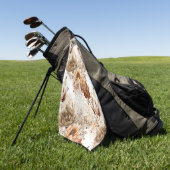 Westerse bruine crèmes Zuidwest bloem Golfhanddoek (Groen)