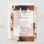 Westerse Bruine Zwarte Cowboy Koehuid Kaart (Voorkant)