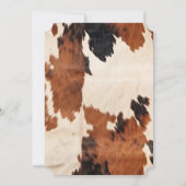 Westerse Bruine Zwarte Cowboy Koehuid Kaart (Achterkant)