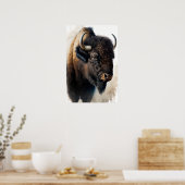 Westerse Buffalo-kunstprintposter Poster (Keuken)