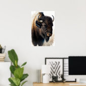 Westerse Buffalo-kunstprintposter Poster (Thuiskantoor)