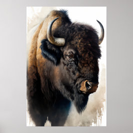 Westerse Buffalo-kunstprintposter Poster