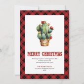 Westerse Buffalo Plaid Kerstkaart (Voorkant)