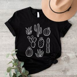 Westerse Cactusplanten Woestijn Boho Botanische Tu T-shirt
