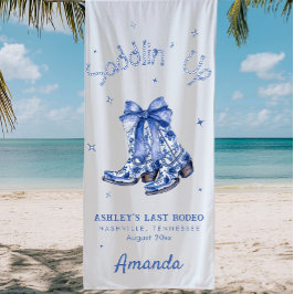 Westerse Chinoiserie Riddt Binnen Een Jonggezellen Strandlaken