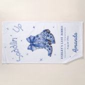 Westerse Chinoiserie Zadel Op Bruidsfeestje Strandlaken (Voorkant)