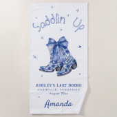 Westerse Chinoiserie Zadel Op Bruidsfeestje Strandlaken (Voorkant)