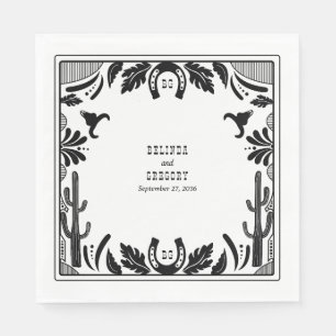 Westerse Country Cowboy Rustieke Bruiloft Servet