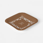 Westerse Country Cowboy Rustieke Trouwdag Papieren Bordje (Gebogen)