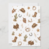 Westerse Cowboy Baby Shower Kaart (Achterkant)