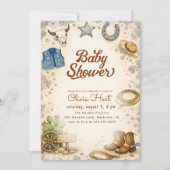 Westerse Cowboy Baby Shower Kaart (Voorkant)