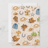 Westerse Cowboy Baby Shower Kaart (Achterkant)