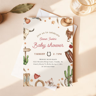 Westerse Cowboy Baby Shower Kaart