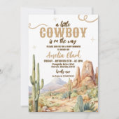 Westerse Cowboy Baby Shower Uitnodiging (Voorkant)