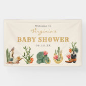 Westerse Cowboy Baby Shower Welkom Spandoek (Horizontaal)