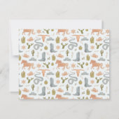 Westerse Cowboy Blauwe Kinderen Notitiekaartje (Achterkant)