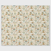 Westerse Cowboy Bruiloft Aquarel Patroon Cadeaupapier (Vlak)