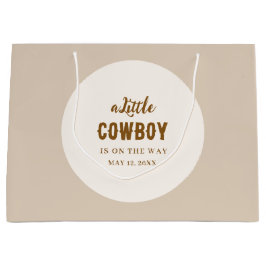 Westerse Cowboy Cadeautas - Effen Zand Wit voor Jo