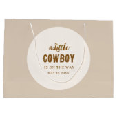Westerse Cowboy Cadeautas - Effen Zand Wit voor Jo (Achterkant)